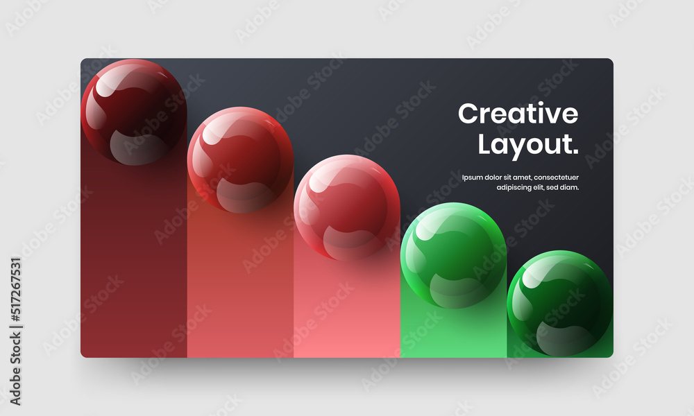 Creative banner vector design template. Isolated realistic balls journal cover concept. Creative banner vector design template. Isolated realistic balls journal cover concept.