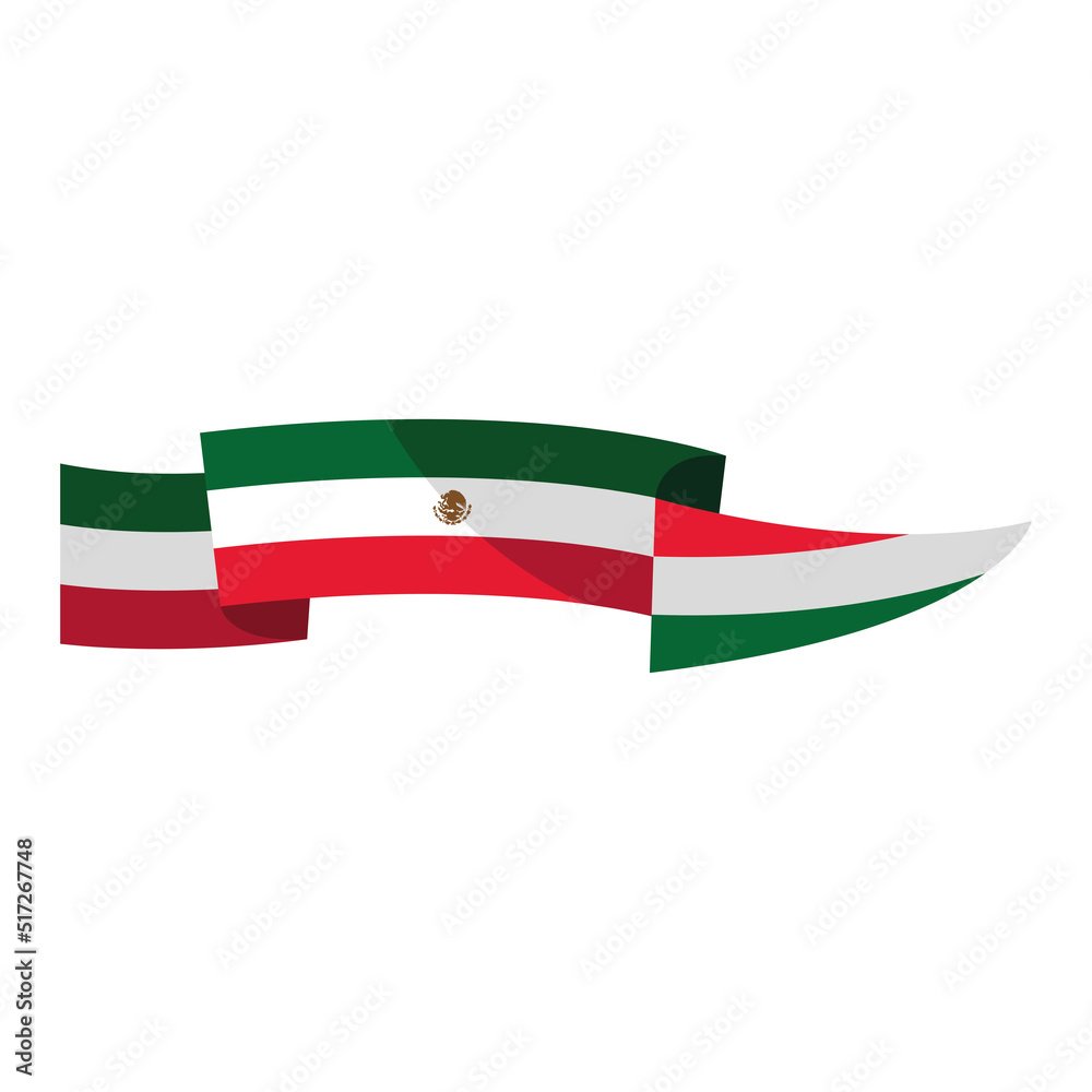 mexican flag emblem Stock Vector | Adobe Stock