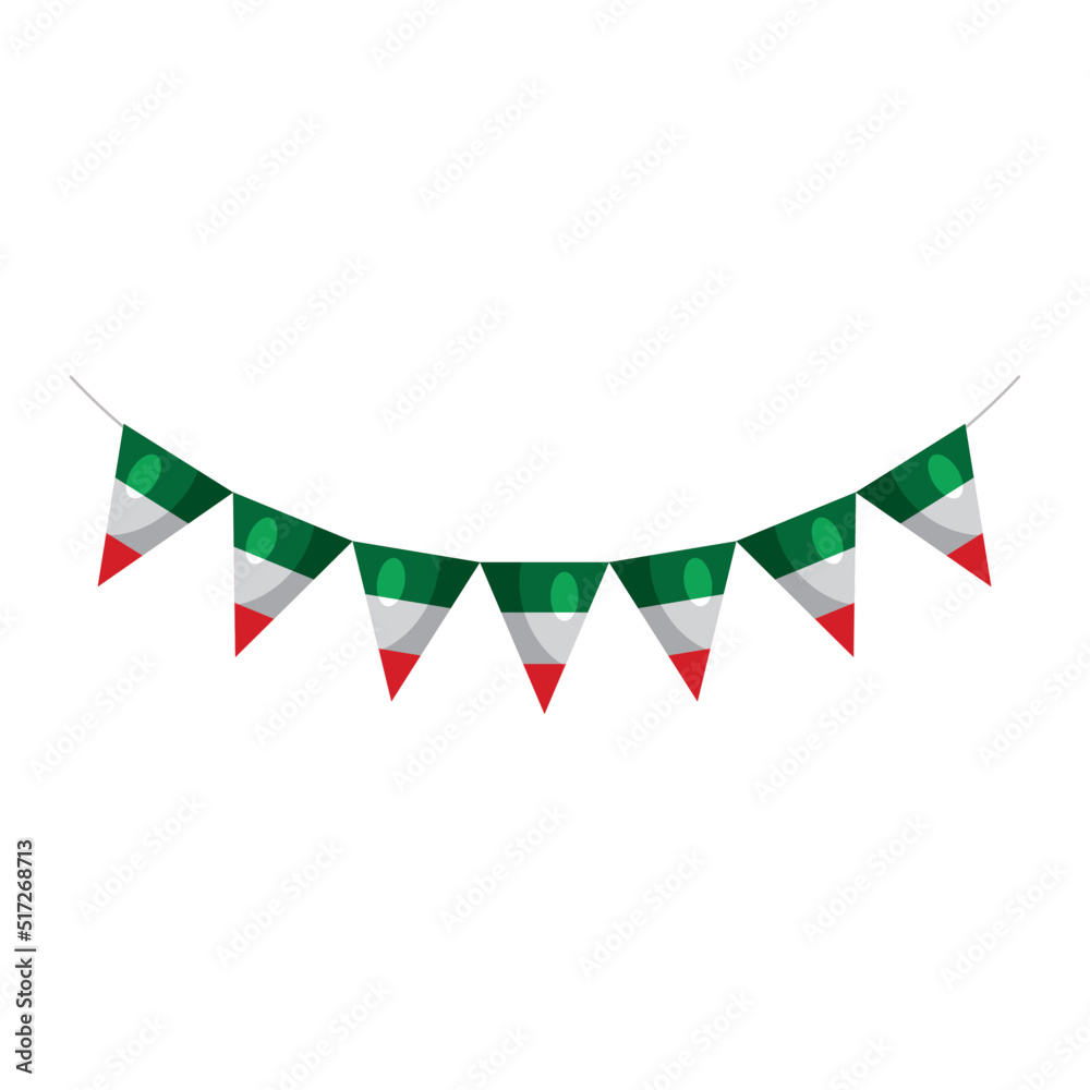 Obraz premium mexican flag in garlands
