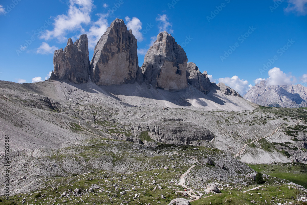 Tres Cimas de Lavaredo en las Dolomitas de Auronzo en el noreste de Italia