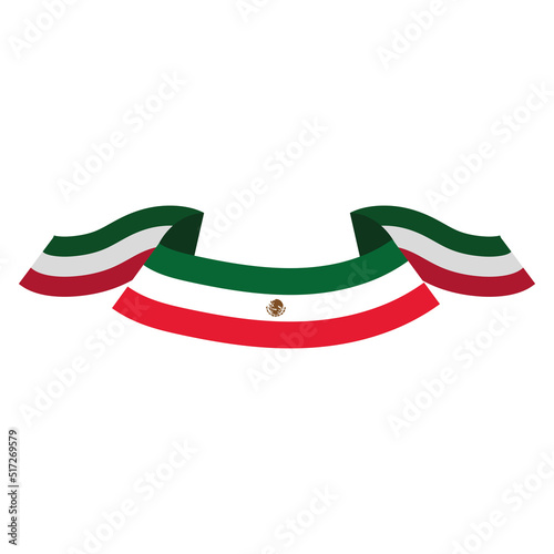 mexican flag ribbon frame