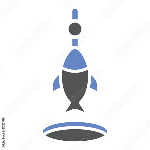 Ice Fishing Icon Style