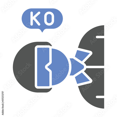 Knocked Out Icon Style