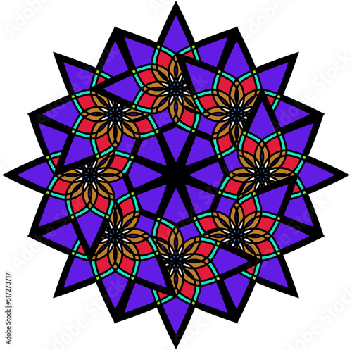 In practice, the mandala has become the general name for any plan, graphic, or geometric pattern that represents the cosmos metaphysically or symbolically, the microcosm of the universe from a human photo