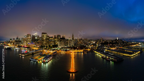 San Francisco Skyline View from Above Pier 7