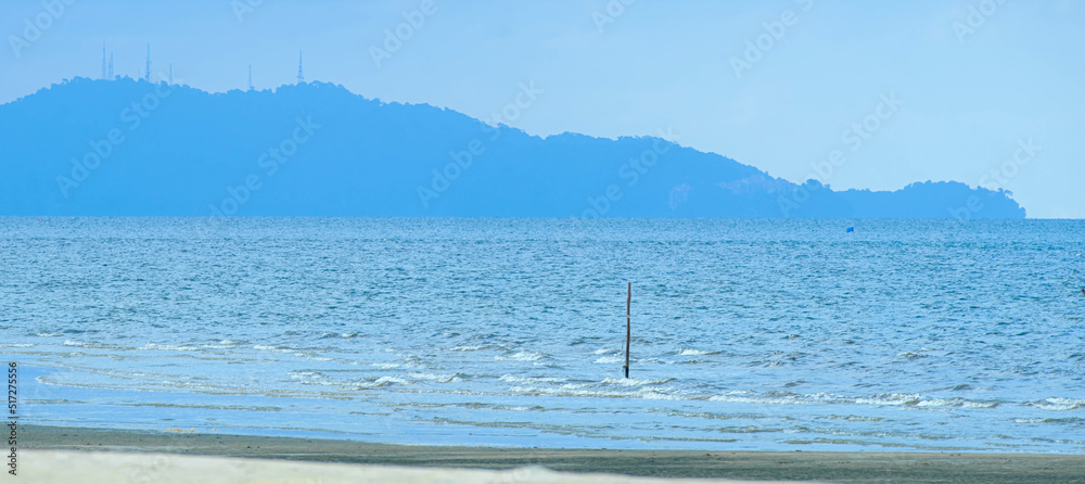 Blue seascape background in Kuala Penor, Pekan, Pahang, Malaysia. Blue seascape background in Kuala Penor, Pekan, Pahang, Malaysia.