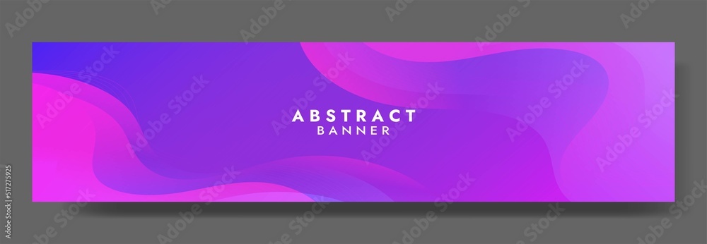 Abstract Colorful Fluid Banner Template. Modern background design. gradient color. Dynamic Waves. Liquid shapes composition. Fit for banners