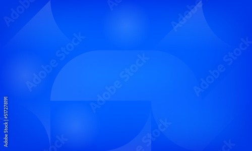 Abstract geometric background - blue with white transparent shapes