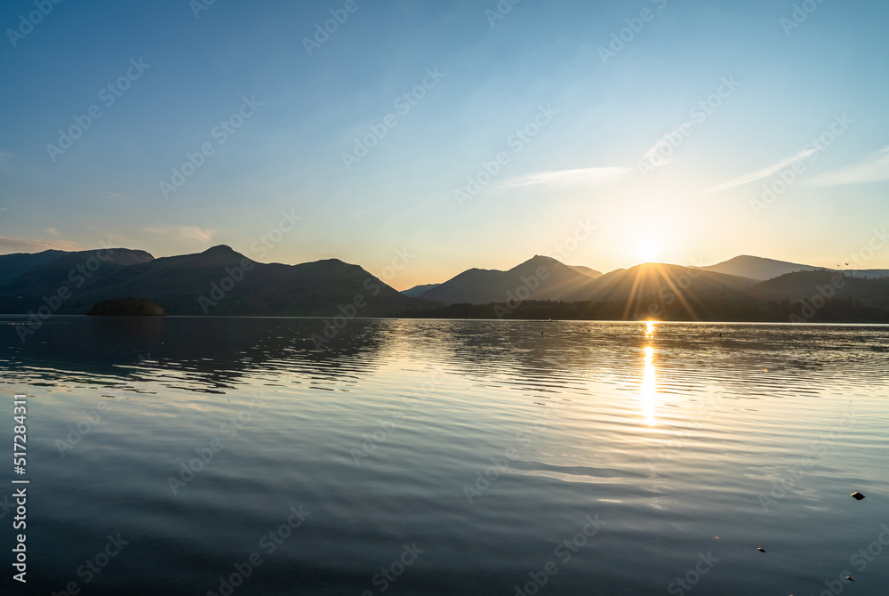 Derwentwater lake in Lake District. England