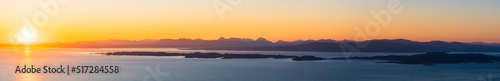 Raasay island sunrise panorama near Isle of Skye. Scotland