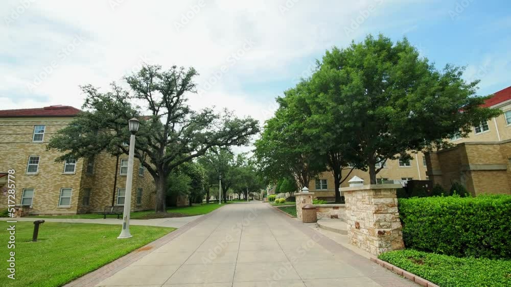 Overcast view of the campus of Texas Christian University Overcast view of the campus of Texas Christian University