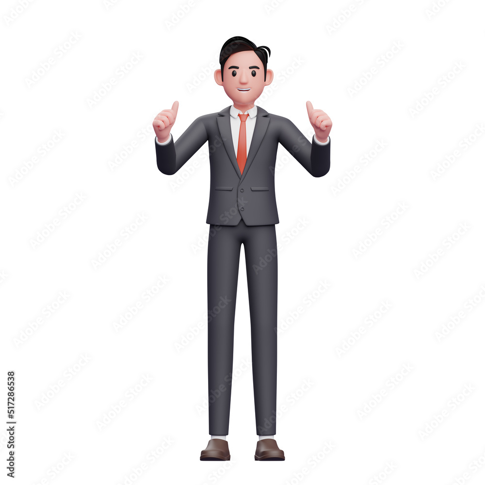 businessman in formal suit give applause thumbs up, 3d render businessman character in formal suit businessman in formal suit give applause thumbs up, 3d render businessman character in formal suit