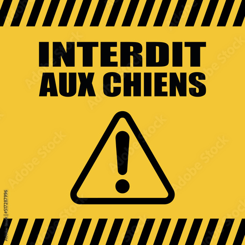 Logo interdit aux chiens.