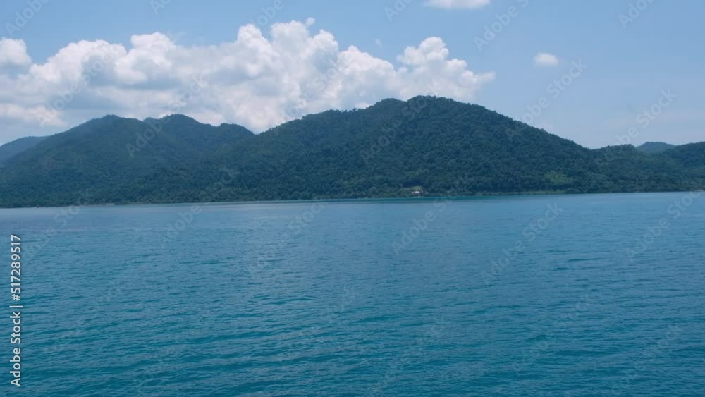 Koh Chang island in the Gulf of Thailand from an approaching ferry Koh Chang island in the Gulf of Thailand from an approaching ferry