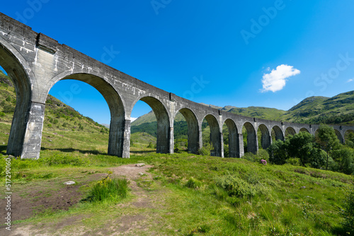 Glenfinnan Railway Viaduct in Scotland 