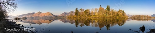 Derwentwater lake panorama in Lake District, Cumbria. England