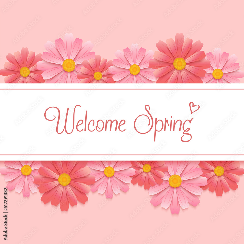 Simple spring banner design template Simple spring banner design template