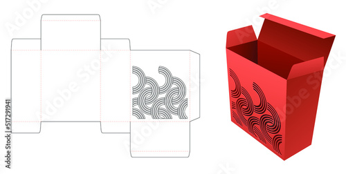 box die cut and 3D mockup