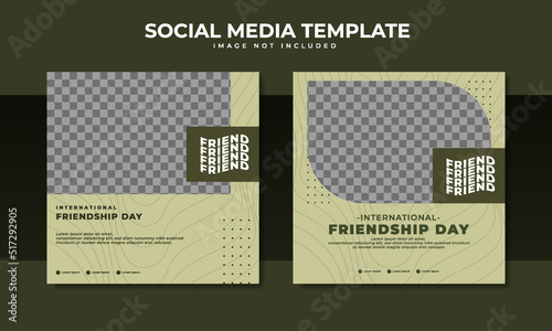 International friendship day design for social media post