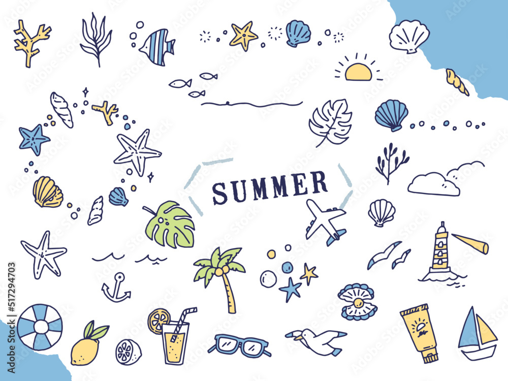 白黒 モノトーン 線画のイラスト 手書き オシャレ 雑誌 ファッション 可愛い 海 夏 貝殻 Black And White Monotone And Line Drawing Illustrations Handwritten Stylish Magazine Fashion Cute Sea Summer Seashell Stock Vektorgrafik Adobe Stock