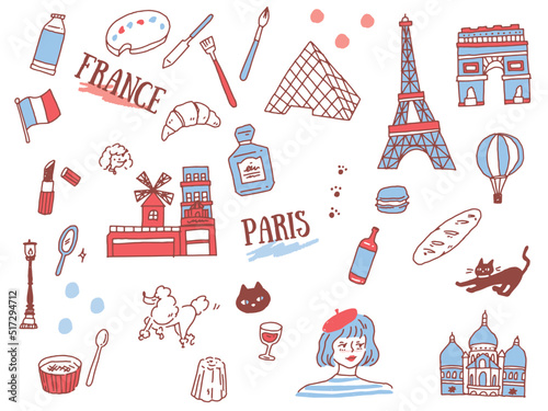 白黒、モノトーン、線画のイラスト(手書き、オシャレ、雑誌、ファッション、可愛い、フランス、パリ、アート) Black and white, monotone, and line drawing illustrations.Handwritten, stylish, magazine, fashion, cute, France, Paris, art.