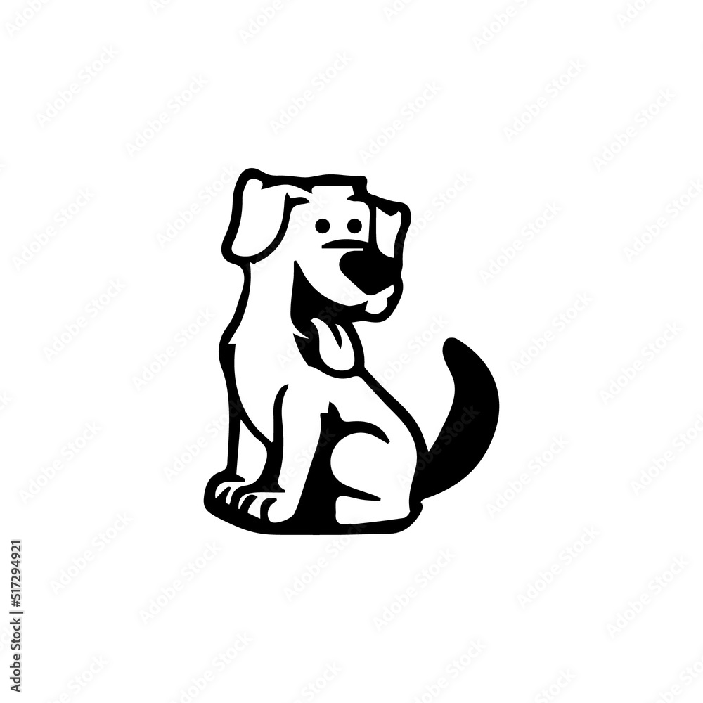 Dog animal logo template design Dog animal logo template design