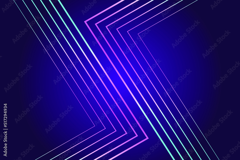 Naklejka premium Abstract ultraviolet neon lines, glowing lines, virtual reality, abstract fashion background, violet lights, vibrant colors, laser show