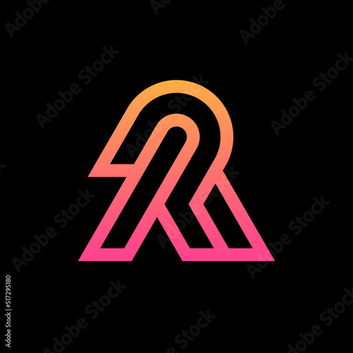 Letter AP AR modern monogram logo template
