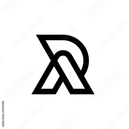 Letter AR RA creative monogram logo template