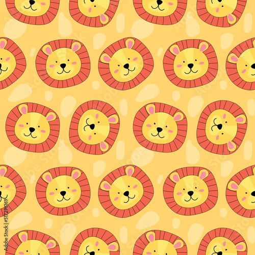 seamless pattern with lion.