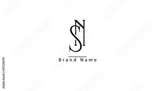SN NS S N abstract vector logo monogram template photo