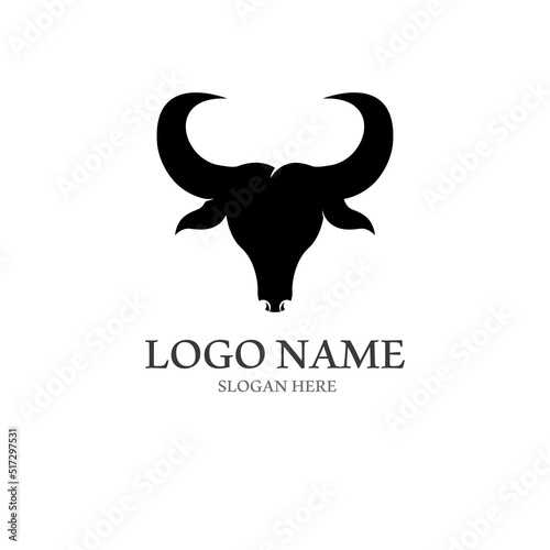 bull horn logo with template vector style. © Nur