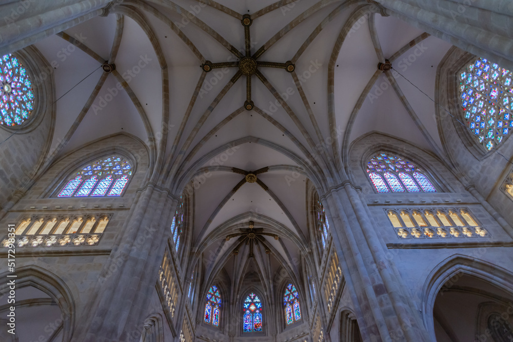 interior of the cathedral gothic roof