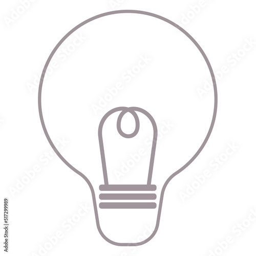 シンプルな電球のイラスト