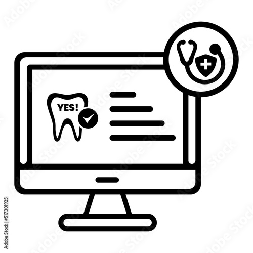 Dental, dentist, screening, tooth icon