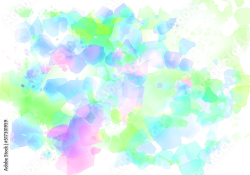 かき氷のような淡くて美しい背景素材02（水色・黄緑・ピンク）