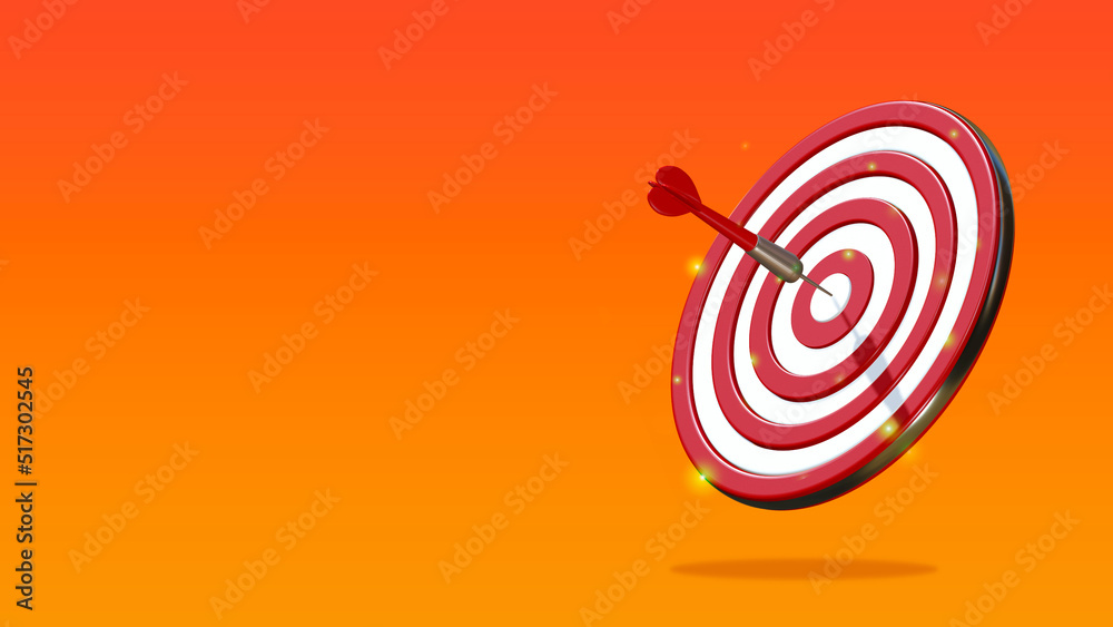 3D render target with arrow on colorful background 3D render target with arrow on colorful background