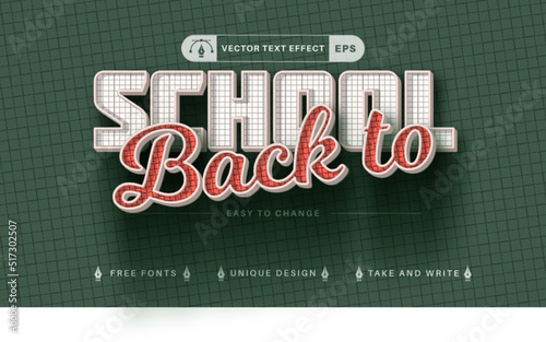 Back to School - Editable Text Effect, Font Style