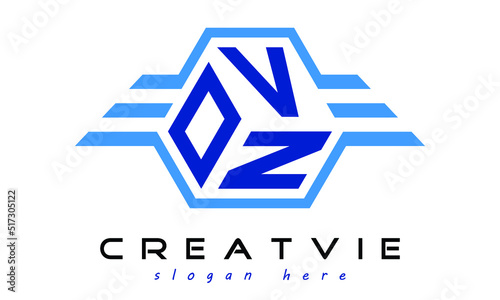 OVN three letter geometrical wings logo design vector template. wordmark logo | emblem logo | monogram logo | initial letter logo | typography logo | business logo | minimalist logo |	 photo