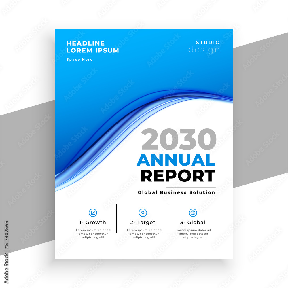 blue template brochure for business