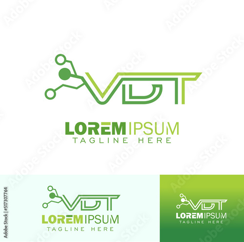 VDT Monogram Initial Logo Sign