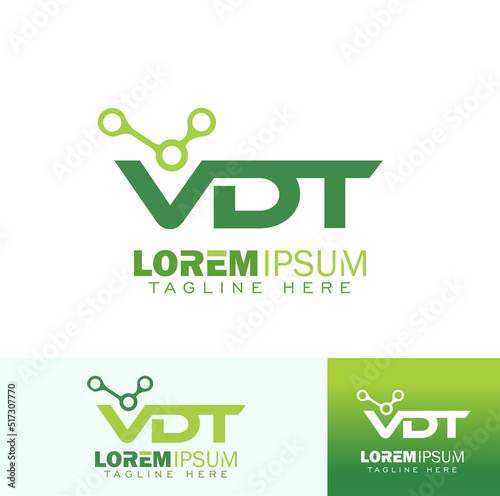 VDT Monogram Initial Logo Sign