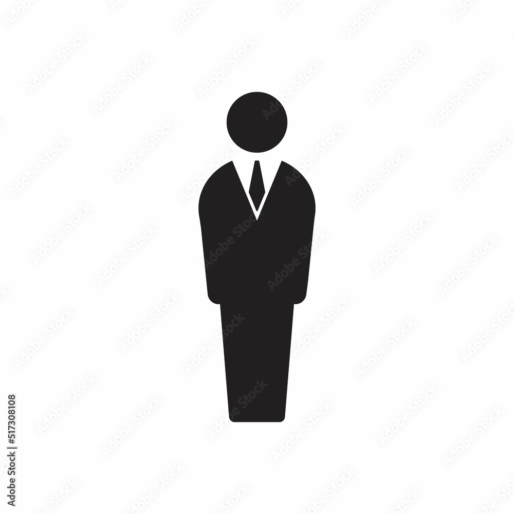 The business man icon. Avatar and user, men, gentleman symbol. Flat illustration The business man icon. Avatar and user, men, gentleman symbol. Flat illustration