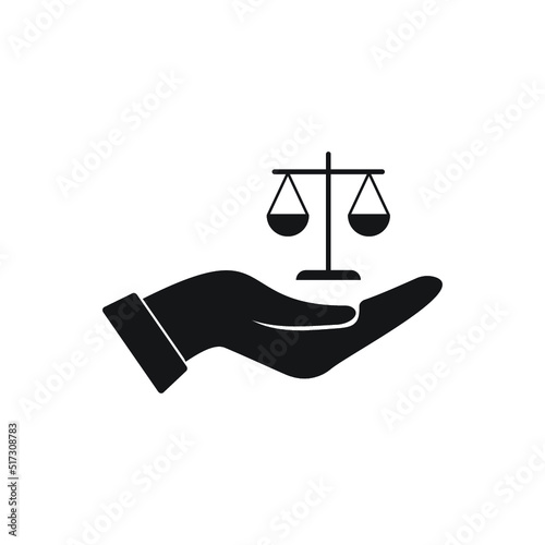 Illustration of hand protecting an unbalanced weight scale