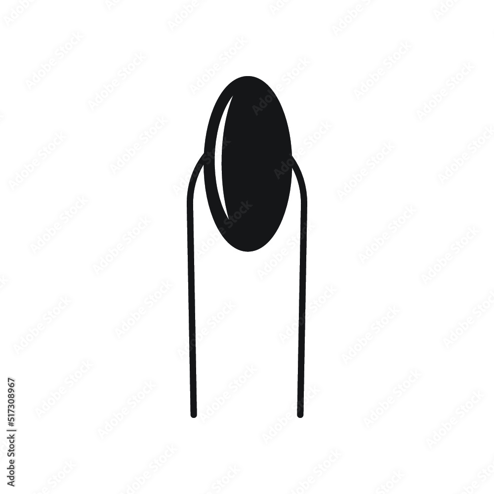 Nail icon on white background, manicure Nail icon on white background, manicure