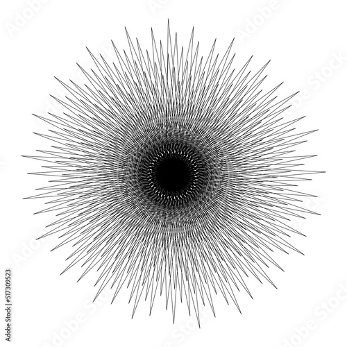 Turned geometric shapes on white background. Illustration.
