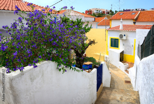 Ferragudo, Lagoa, Algarve, Portugal, Europe, Characteristic, traditional  Algarvian architecture, old town of the city