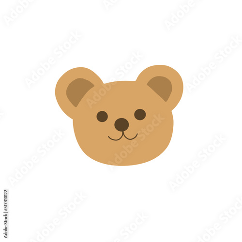 Smiling brown teddy bear isolated on white