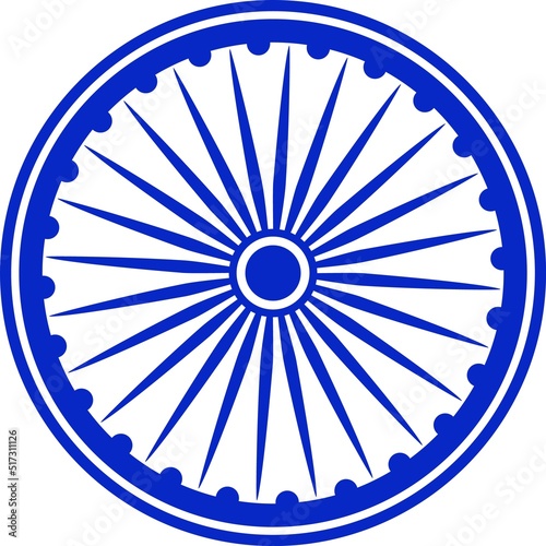Ashoka Chakra Indian symbol.