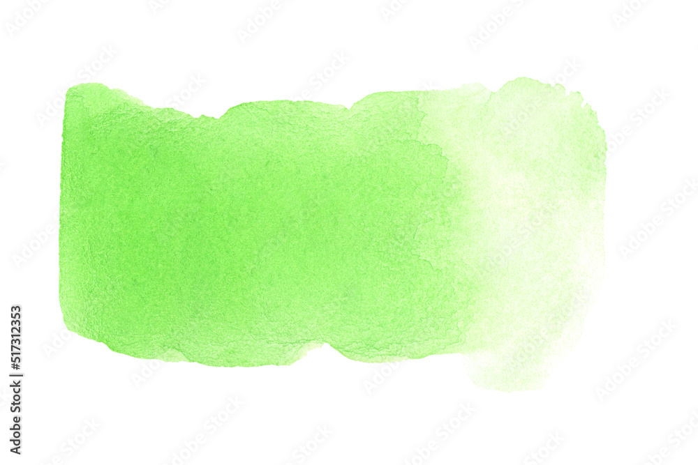 Abstract watercolor stain of green isolated on a white background Abstract watercolor stain of green isolated on a white background